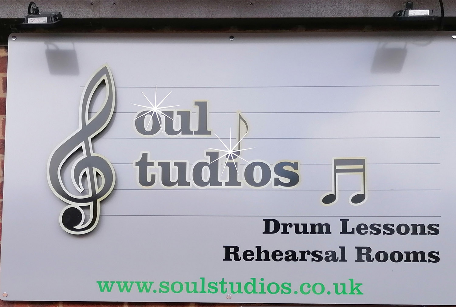 soul studios new sign outside 3 web